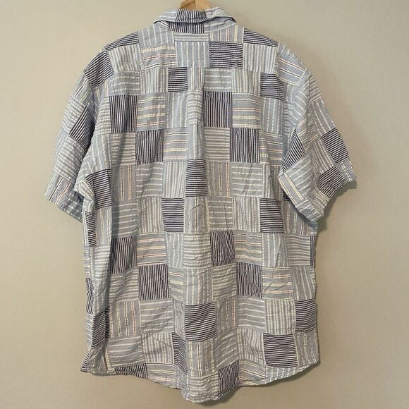 Brooks Brothers Patchwork Shirt Men's Sz XL Plaid Madras Button *flaw - Picture 2 of 8